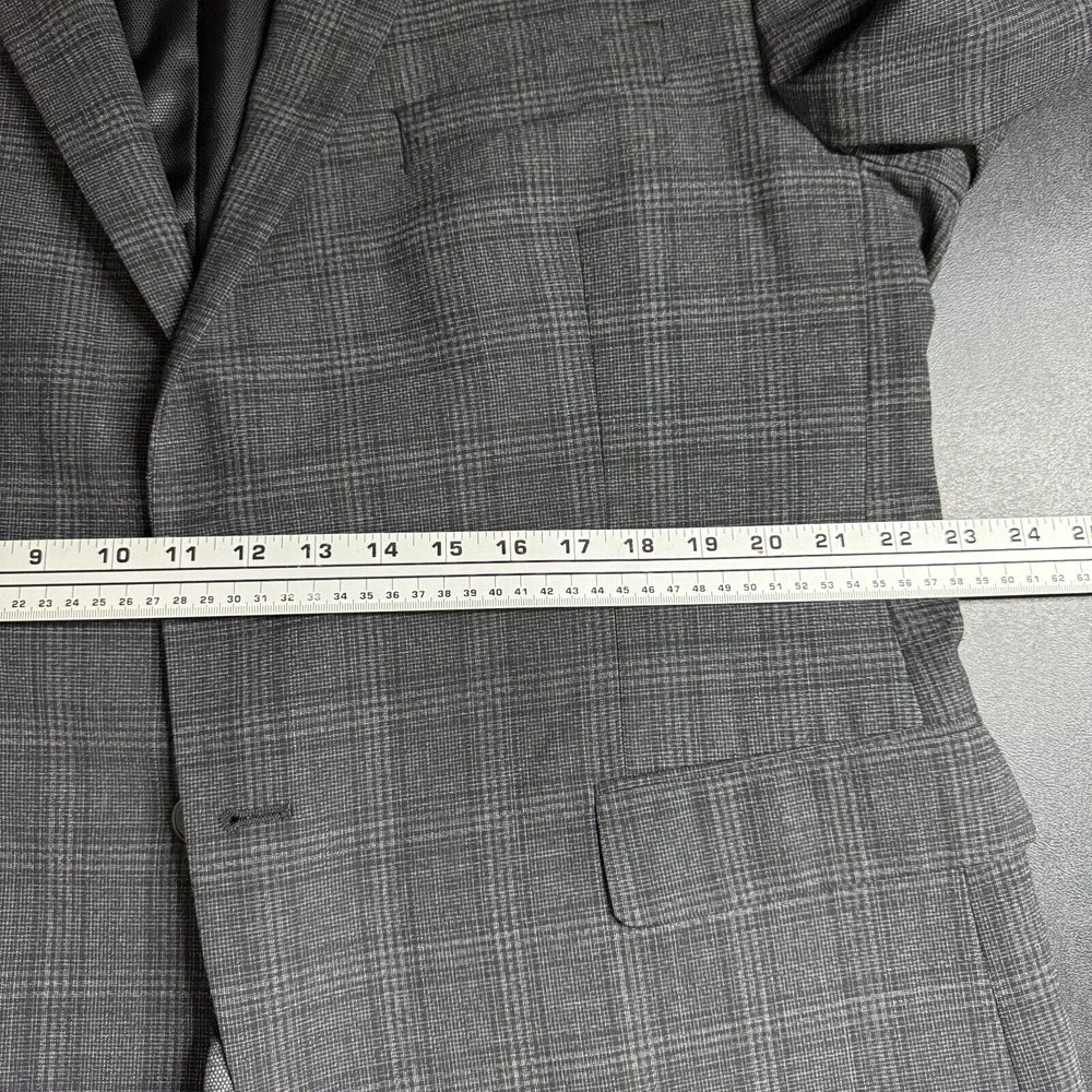 Kenneth Cole Gray Plaid Sport Coat Blazer